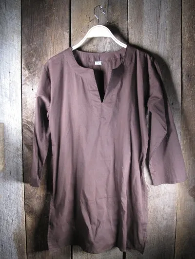 Solid Colors Cotton Tunic Tops