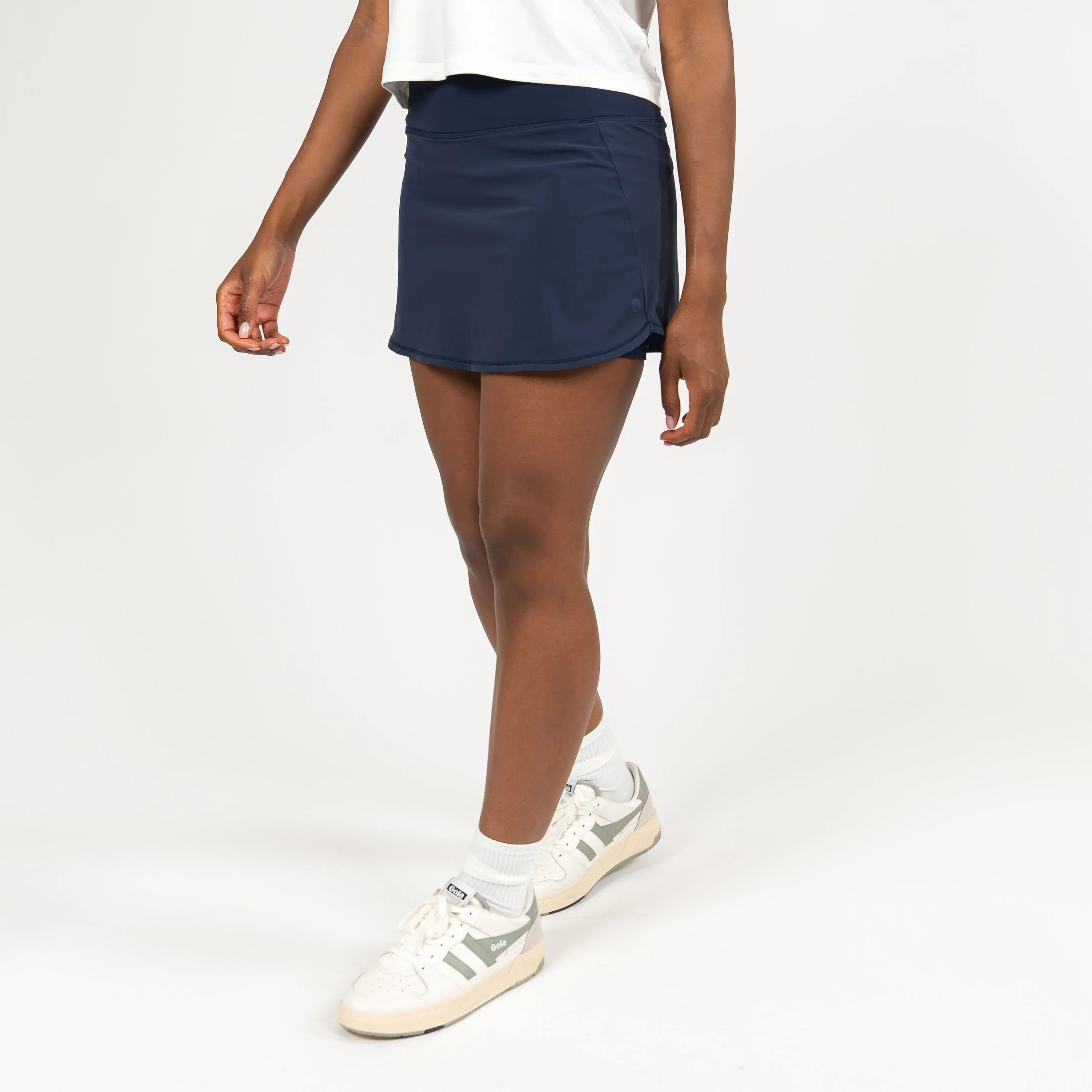 Steffi Active Skort | Solid - Fleet Navy