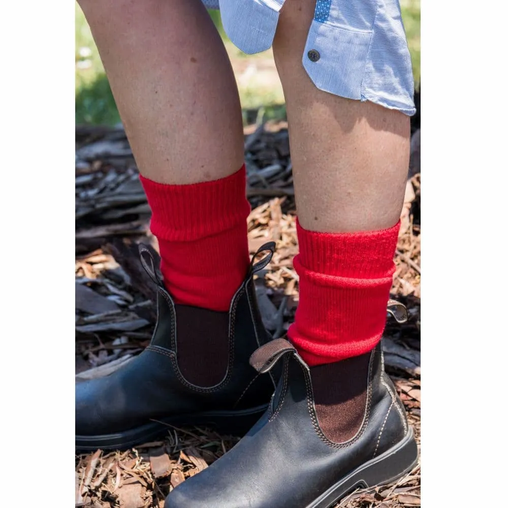 Stockman Work Socks in Red - Aussie Made