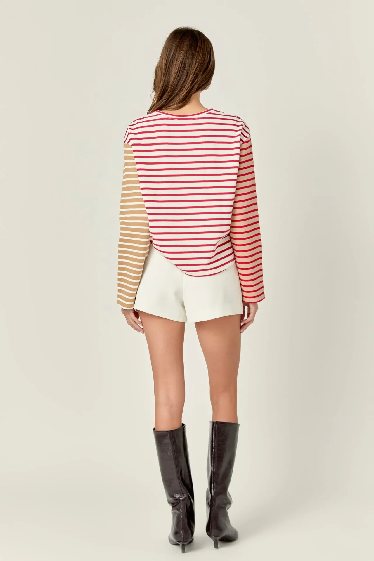 Stripe Color Block Sweatshirt