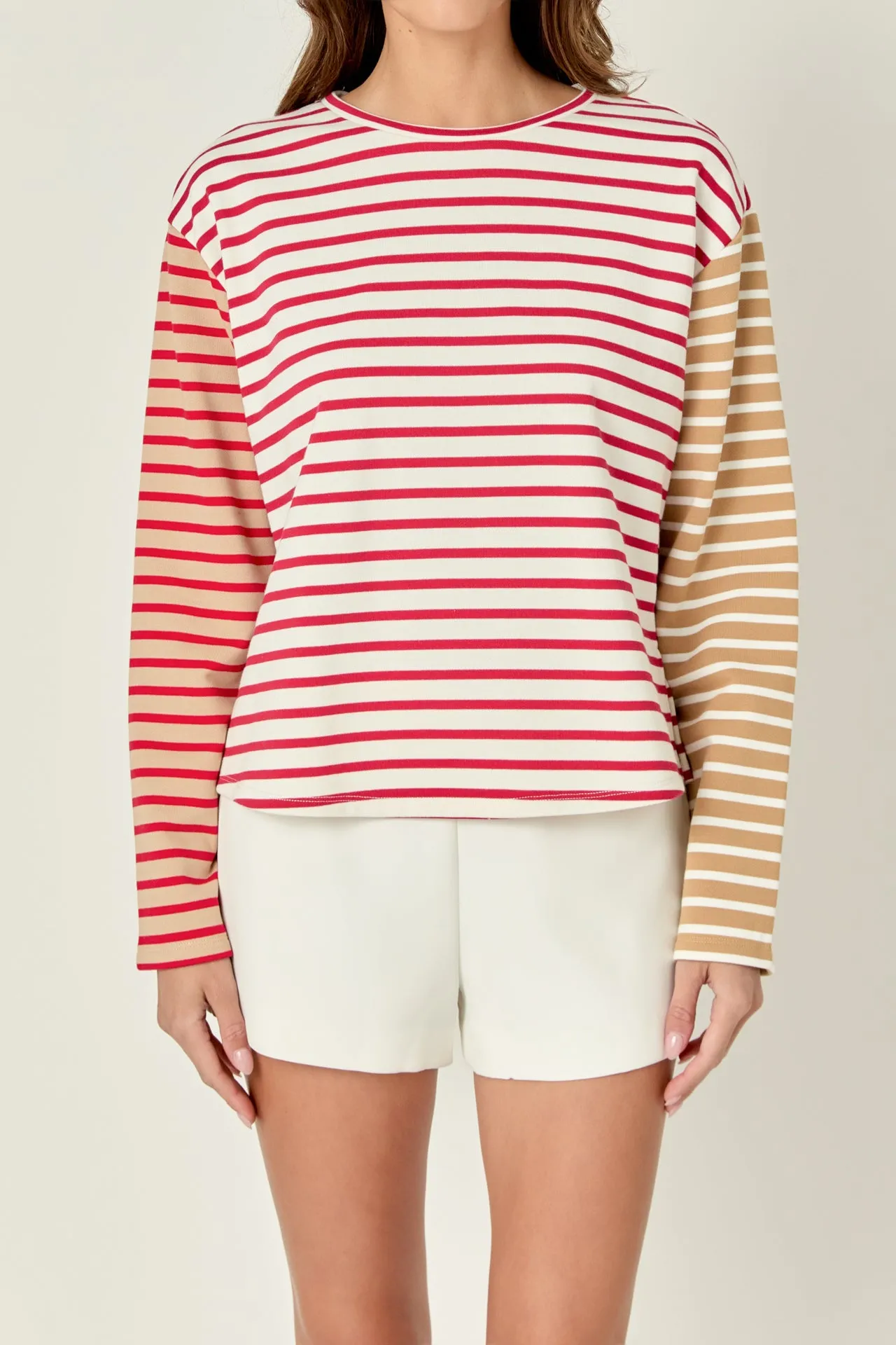 Stripe Color Block Sweatshirt