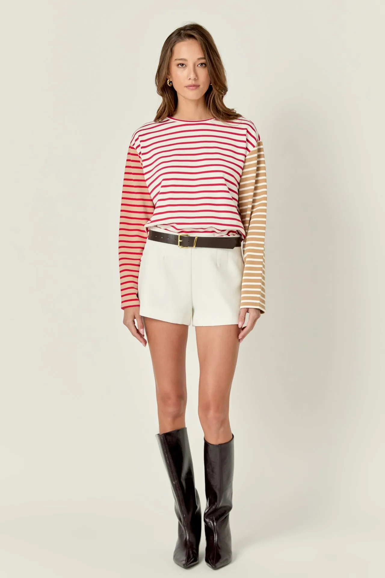 Stripe Color Block Sweatshirt