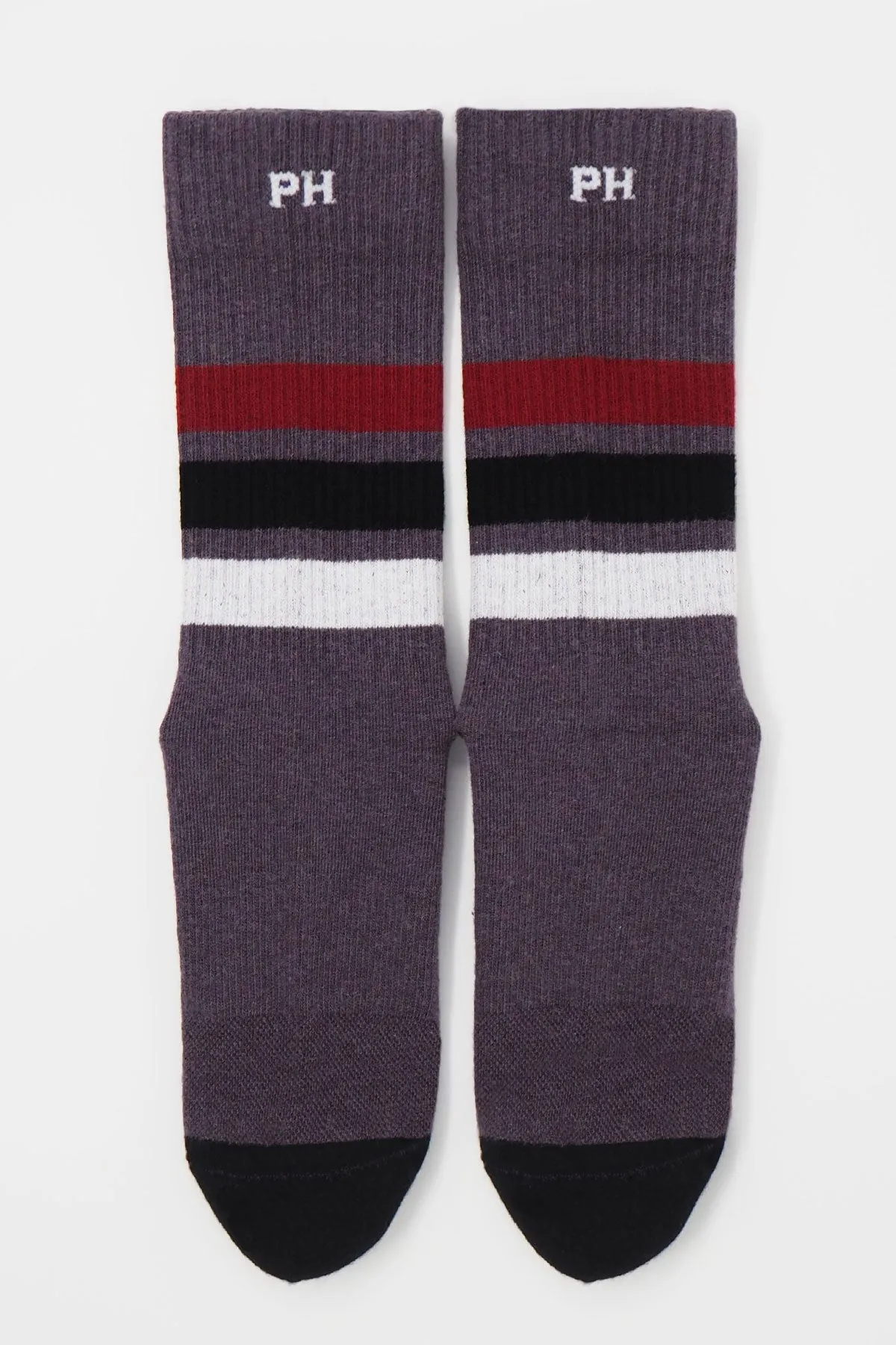 Striped Organic Women's Sport Socks - Mauve