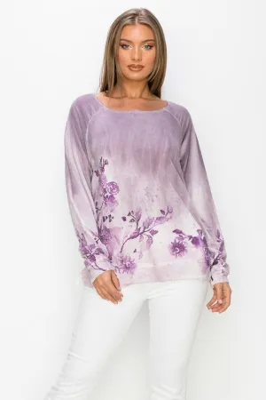 T-Party Purple Passion Print Top