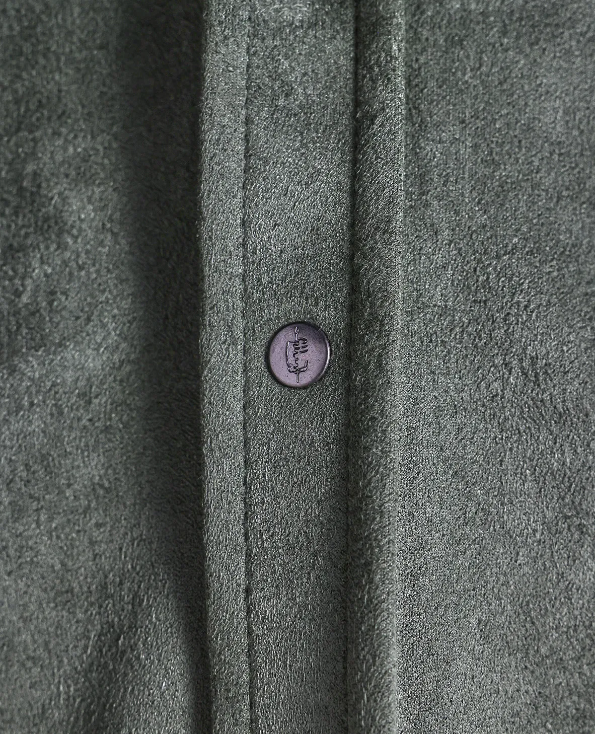 The Wyatt - Microsuede Shirt Jacket - Green Haze