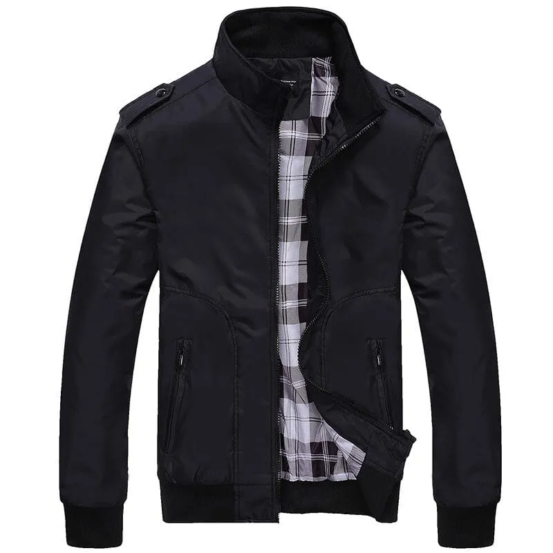 Thin Stand Collar Air Force Bomber Jacket