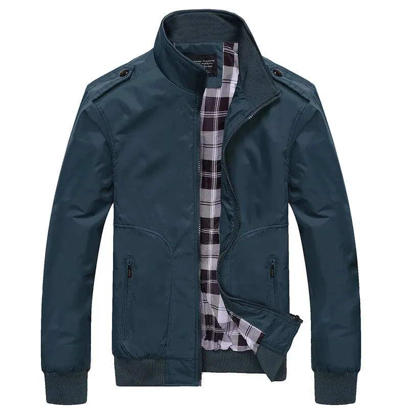 Thin Stand Collar Air Force Bomber Jacket