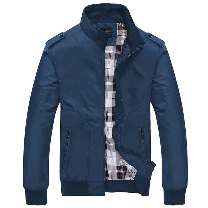 Thin Stand Collar Air Force Bomber Jacket