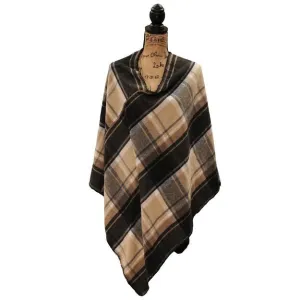 Trapper Plaid Poncho