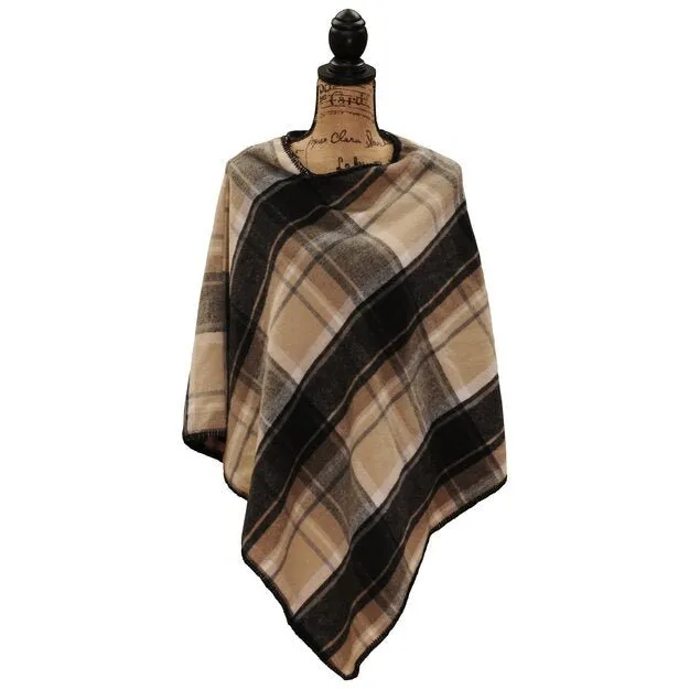 Trapper Plaid Poncho