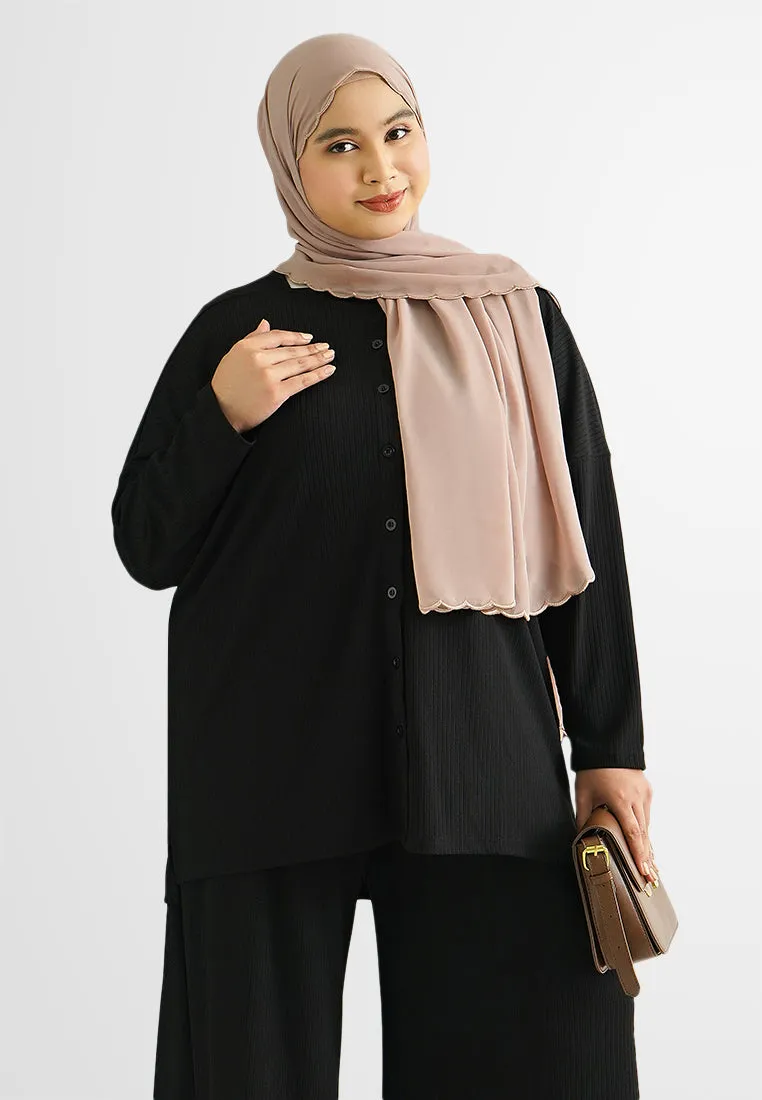 Urbana DEMURE Square Neck Button Top