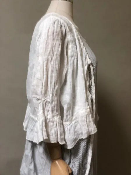 Victorian Over Jacket in Linen Gauze