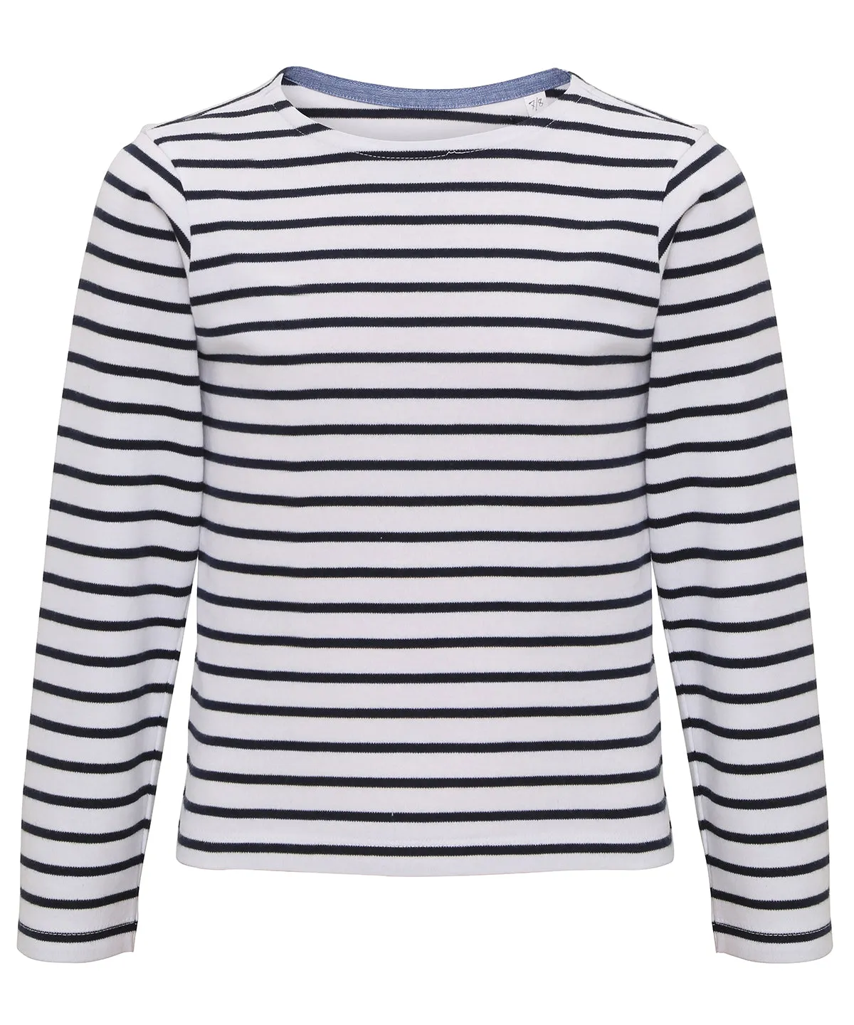 White/Navy - Kids Marinière coastal long sleeve tee