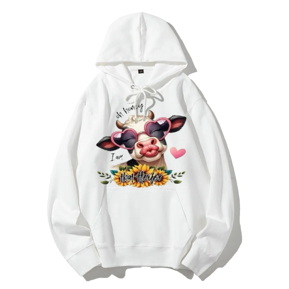 Women Cute Pig Graphic Hoodies