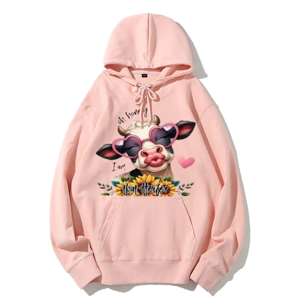 Women Cute Pig Graphic Hoodies