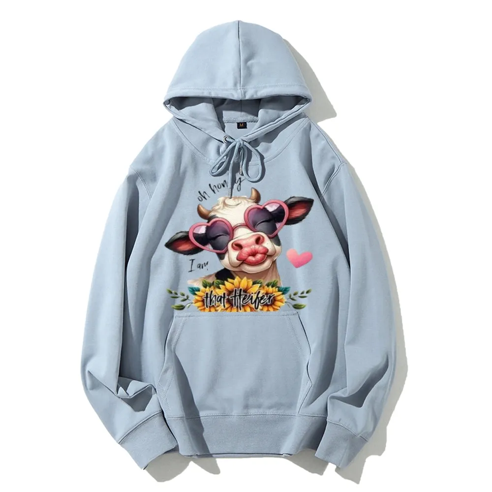 Women Cute Pig Graphic Hoodies