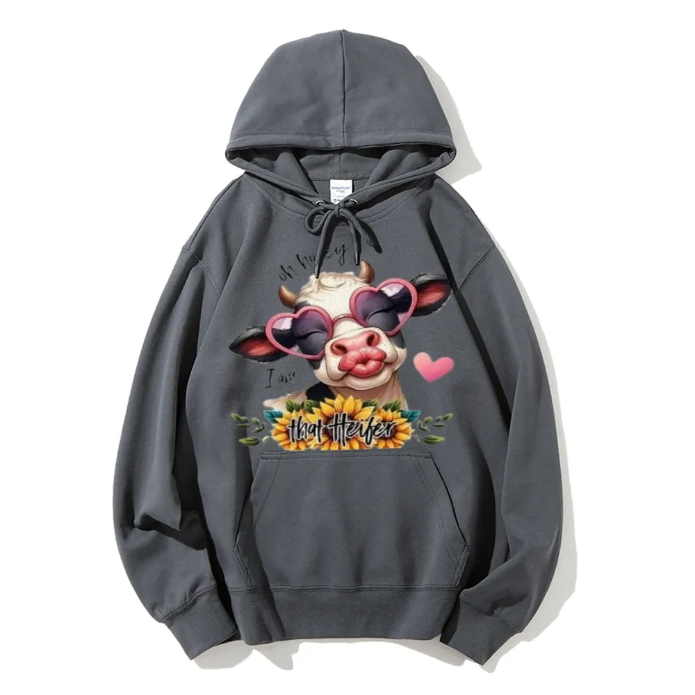 Women Cute Pig Graphic Hoodies