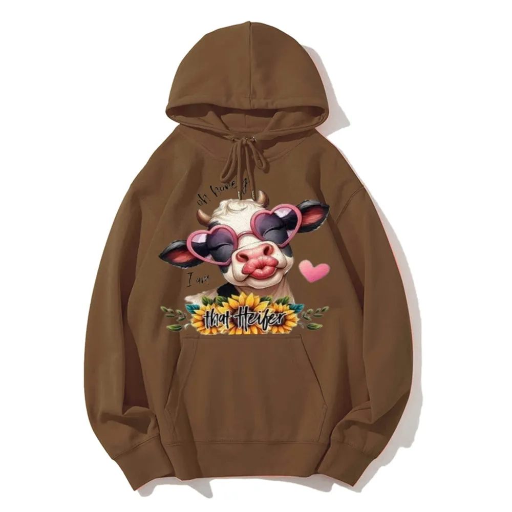 Women Cute Pig Graphic Hoodies